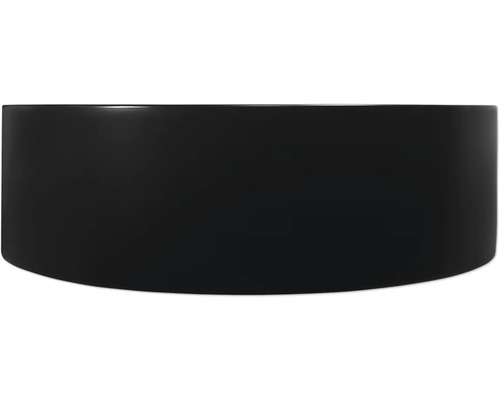 Zwarte plantenbak in afgeronde vorm