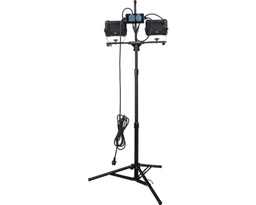 Bouwlamp met statief en twee lampen