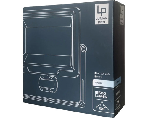 Verpakking van een Lumak Pro LED-schijnwerper