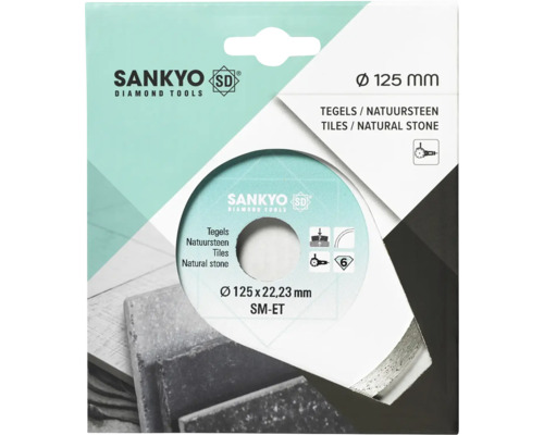 Sankyo diamantgereedschap doorslijpschijf diameter 125 millimeter voor het snijden van tegels en natuursteen