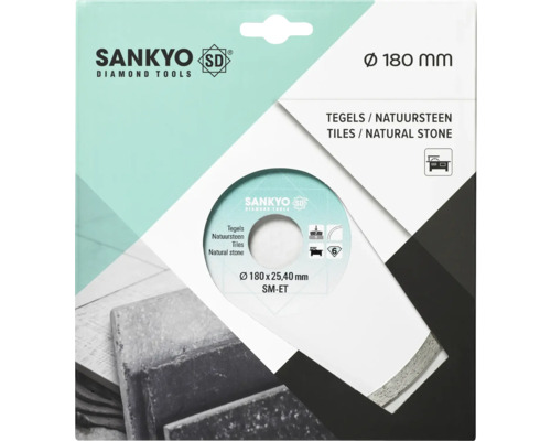 Sankyo diamantzaagblad met een diameter van 180 millimeter voor tegels en natuursteen
