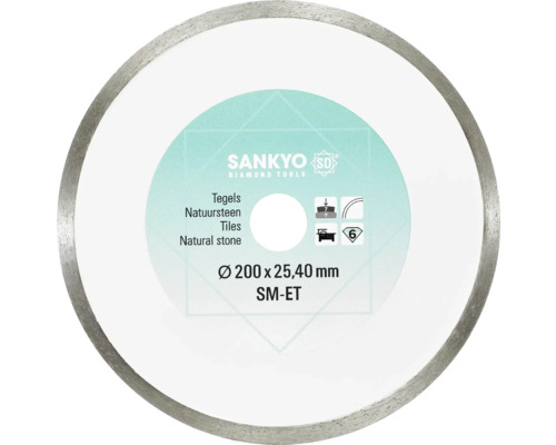SANKYO Diamantzaagblad tegels/natuursteen SM-ET Ø 200x25,40 mm