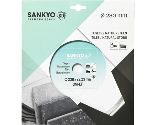 Sankyo diamantgereedschap doorslijpschijf met een diameter van 230 millimeter voor tegels en natuursteen