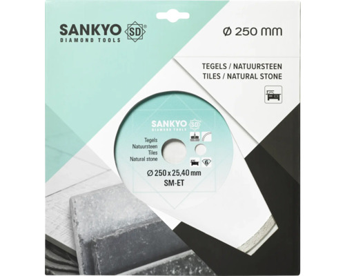 Sankyo diamantzaagblad 250 mm voor tegels en natuursteen