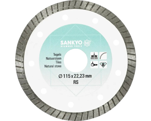SANKYO Diamantzaagblad tegels/natuursteen RS Ø 115x22,23 mm