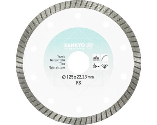 SANKYO Diamantzaagblad tegels/natuursteen RS Ø 125x22,23 mm