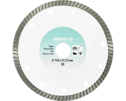 SANKYO Diamantzaagblad tegels/natuursteen RS Ø 150x22,23 mm
