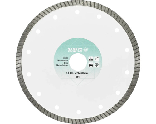 SANKYO Diamantzaagblad tegels/natuursteen RS Ø 180x25,40 mm