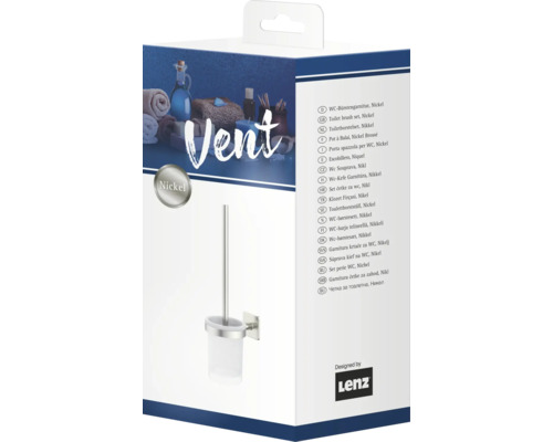 Verpakking van een toiletborstelgarnituur van nikkel