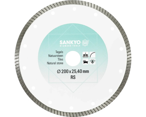 SANKYO Diamantzaagblad tegels/natuursteen RS Ø 200x25,40 mm