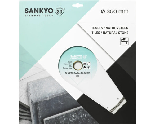 Sankyo diamantgereedschap doorslijpschijf diameter 350 millimeter voor het snijden van tegels en natuursteen