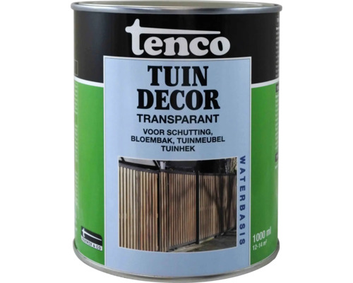 TENCO Tuindecor transparant antraciet 1 l Tenco Tuin Decor Transparant houtbeits in blik