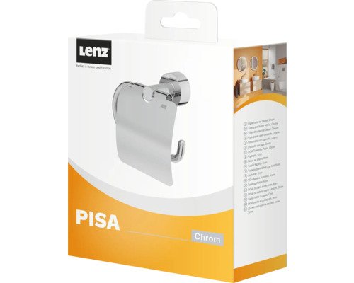 Lenz Pisa toiletpapierhouder met deksel, chroom