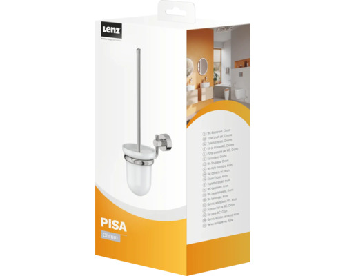 Toiletborstelgarnituur Pisa, chroom verpakking
