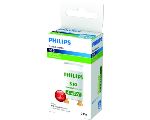 Philips S10 Ecoclick starter, 4 tot 65 watt, 2 stuks