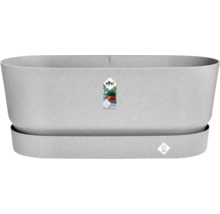 Langwerpige plantenbak met schotel