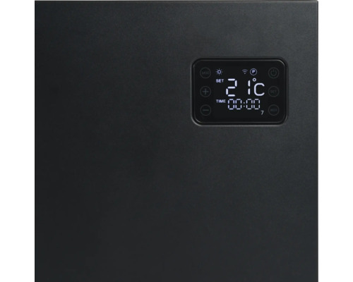 Close-up van een radiator met digitaal display