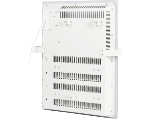 Achterkant van een verwarmingspaneel met ventilatiesleuven