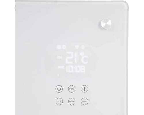 Close-up van een radiatorthermostaat met digitaal display