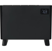 Zwarte convector met digitaal display