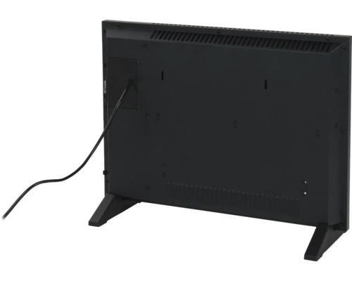 Achteraanzicht van een radiator op voetstuk
