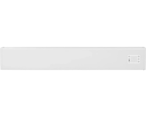 Witte radiator met bedieningspaneel