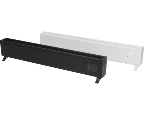 Twee elektrische radiatoren met poten