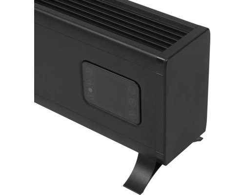 Detail van een convector met display en poten