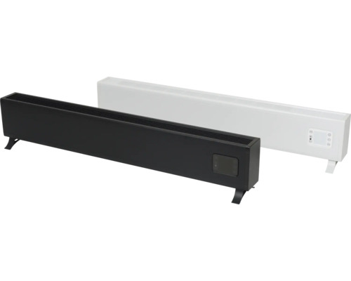 Twee radiatoren, een in het zwart en een in het wit