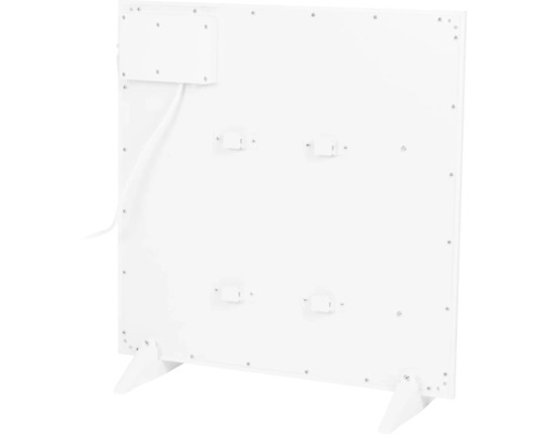 Achterkant van een infraroodverwarming met voetstukken