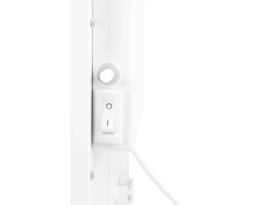 Detailweergave van een radiator met aan- en uitschakelaar