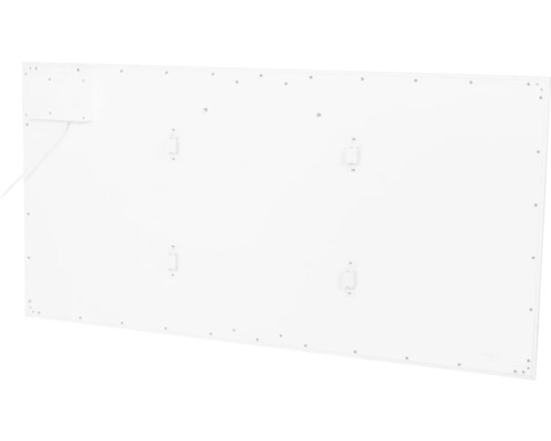 Achterkant van een infraroodverwarming met bevestigingsmateriaal