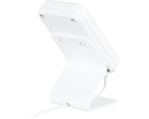 Close-up van een telefoonlaadstation met kabel