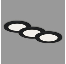 Drie zwarte LED inbouwspots