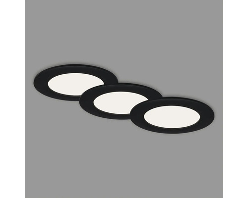 Drie zwarte LED inbouwspots