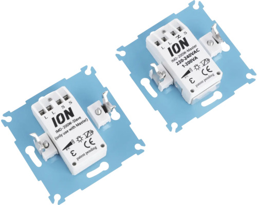 Twee dimmermodules voor binnenshuis, model ION, met master- en slavefunctie