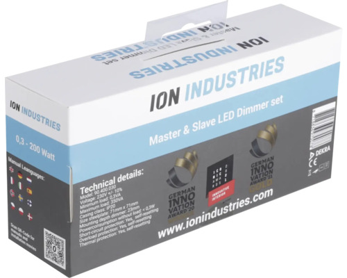 ION Industries Master en Slave LED Dimmer set verpakking