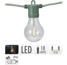Lichtsnoer met tien ledlampen en IP44-bescherming