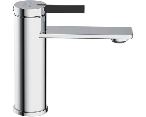 Wastafelkraan van metaal, verchroomd