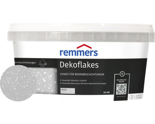 Remmers Dekoflakes toevoeging voor vloercoatings in een emmer
