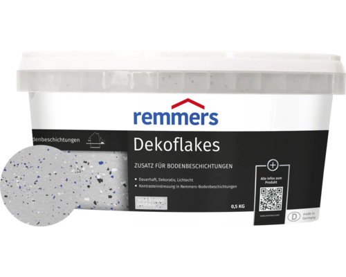 Remmers Dekoflakes additief voor vloercoatings in een container