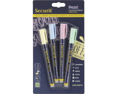 SECURIT Krijtstiften pastel 1-2 mm set van 4