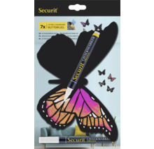 Securit 3D wandkrijtbord vlinders 7-delige set met krijtstift