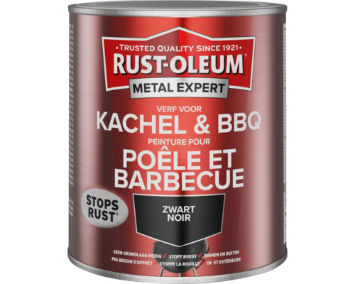 RUST-OLEUM Metal Expert Kachel & BBQ verf zwart 750 ml Rust-Oleum Metal Expert verf voor kachel en barbecue, blik
