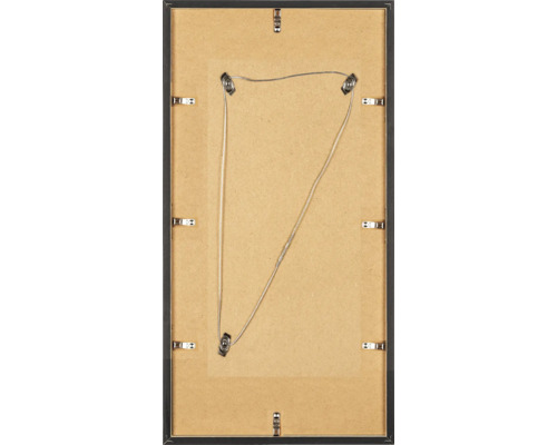 Achterkant van een fotolijst met ophangsysteem