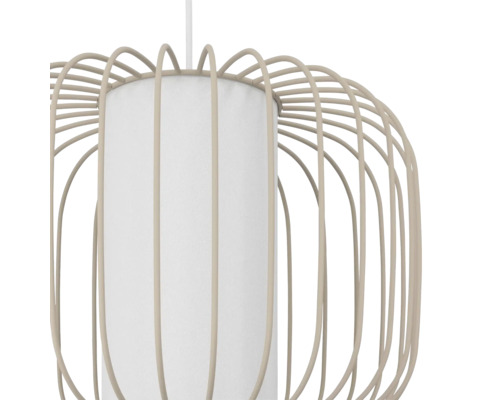 Hanglamp met kap en metalen frame