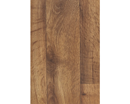 PVC op maat Terni hout bruin 200 cm breed Close-up van laminaatvloer met houtlook