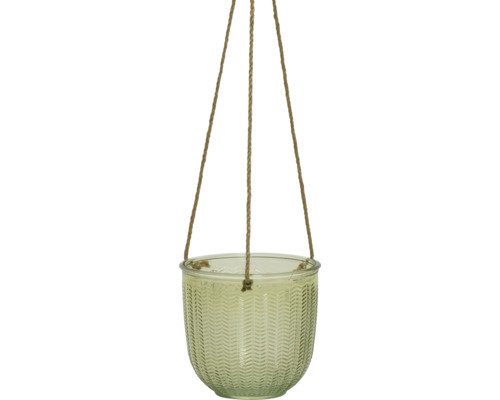 Hangpot Glas groen Ø 14,5 cm H 13,5 cm