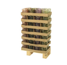 Pallet met glazen windlichten