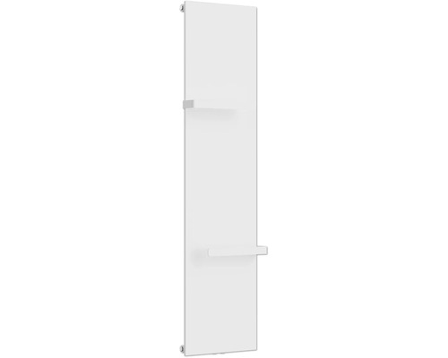 Witte handdoekradiator met twee planken
